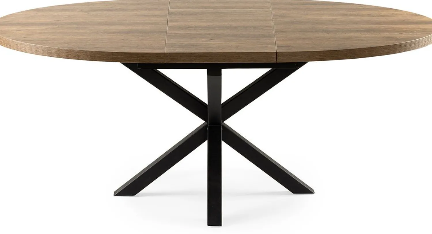 Houten Eettafels|Ronde Eettafels-Feelings Wonen Isla Uitschuiftafel Mokka