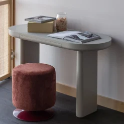 Hockers|Poefs-WOOOD Islen Poef Bordeauxrood