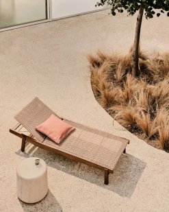 Tuinstoelen-Kave Home Itani Ligstoel Naturel