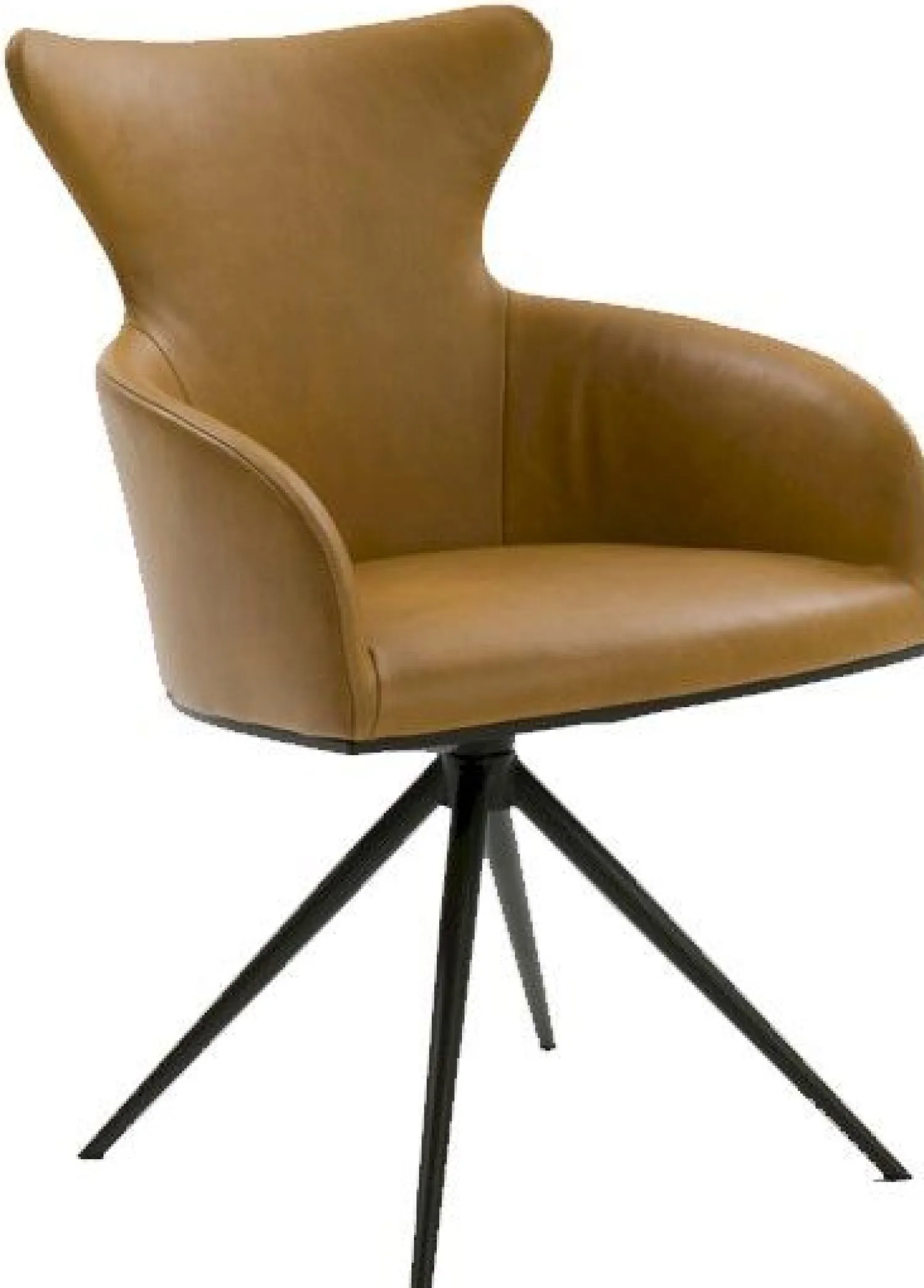 Design Stoelen|Draaibare Eetkamerstoelen-Bert Plantagie Iuno Armstoel Kurkuma
