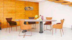 Design Stoelen|Draaibare Eetkamerstoelen-Bert Plantagie Iuno Eetkamerstoel Amaretto