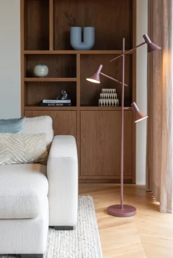 Moderne Vloerlampen|Vloerlampen-It's about RoMi Izmir Vloerlamp Burgundy