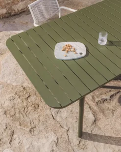 Tuintafels-Kave Home Izola Uitschuifbare Tuintafel Groen