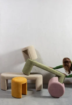 Zitbanken-WOOOD Jakob Bankje Olive Green