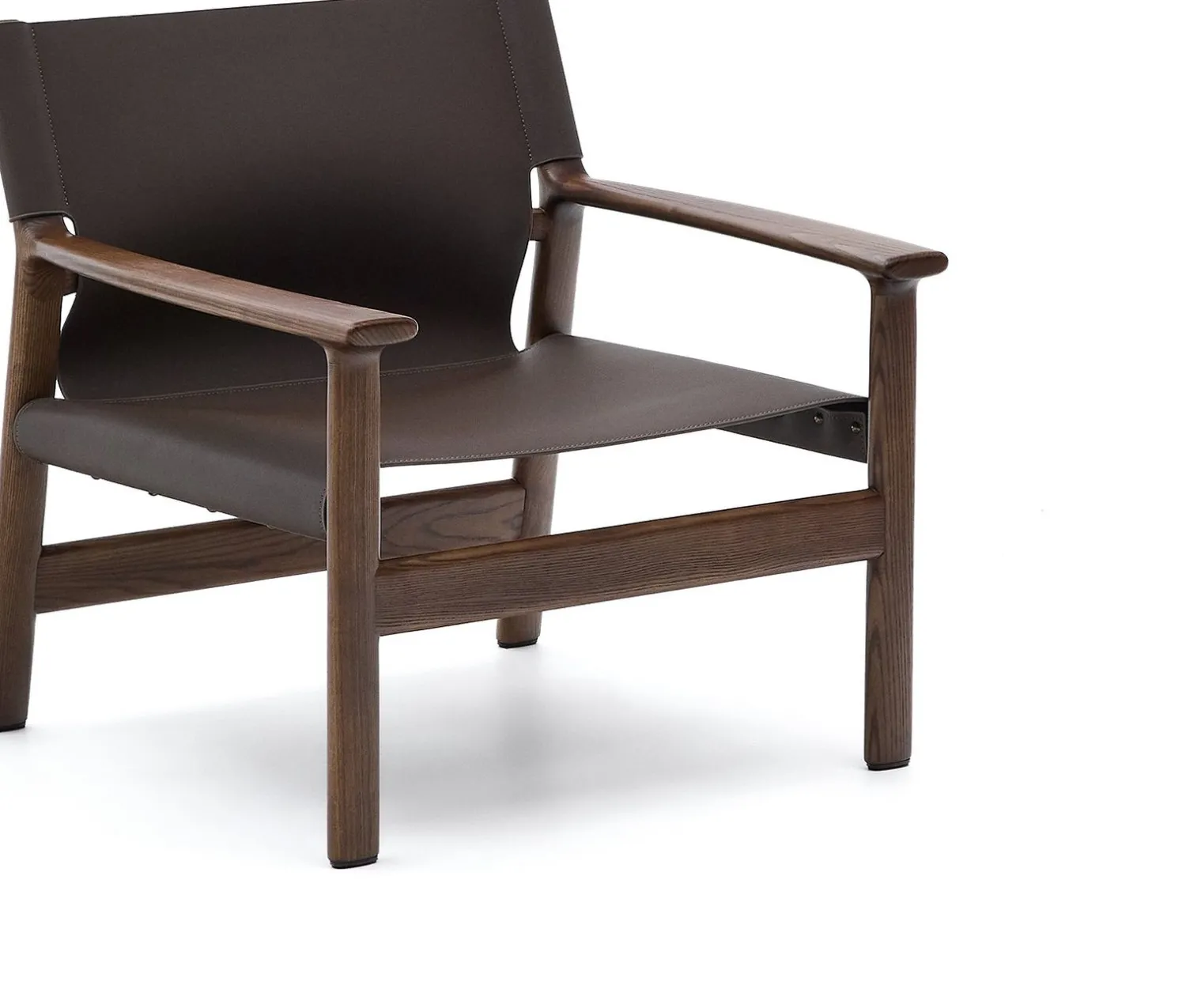 Leren Fauteuils-Kave Home Jan Fauteuil Donkerbruin