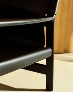 Leren Fauteuils-Kave Home Jan Fauteuil Zwart