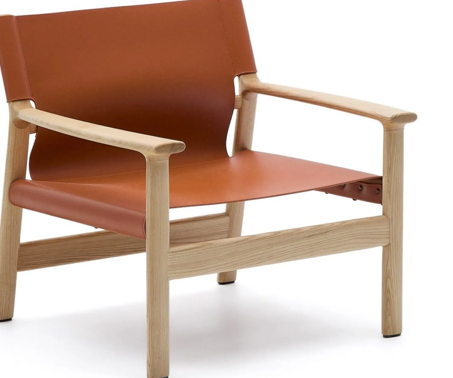 Leren Fauteuils-Kave Home Jan Fauteuil Lichtbruin
