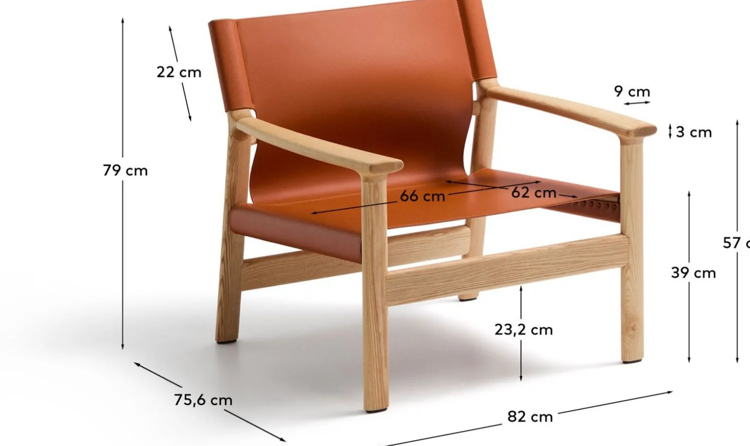 Leren Fauteuils-Kave Home Jan Fauteuil Lichtbruin