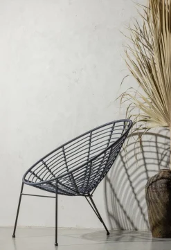 Tuinstoelen-WOOOD Jane Loungestoel Ink