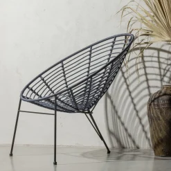 Tuinstoelen-WOOOD Jane Loungestoel Ink