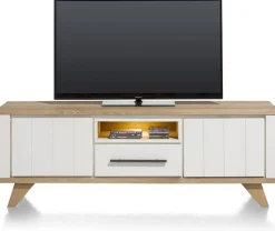 Tv-Meubels-Henders en Hazel Jardin Tv-meubel Railway Brown, wit