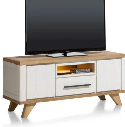 Tv-Meubels-Henders en Hazel Jardin Wit Tv-meubel Railway Brown, Wit
