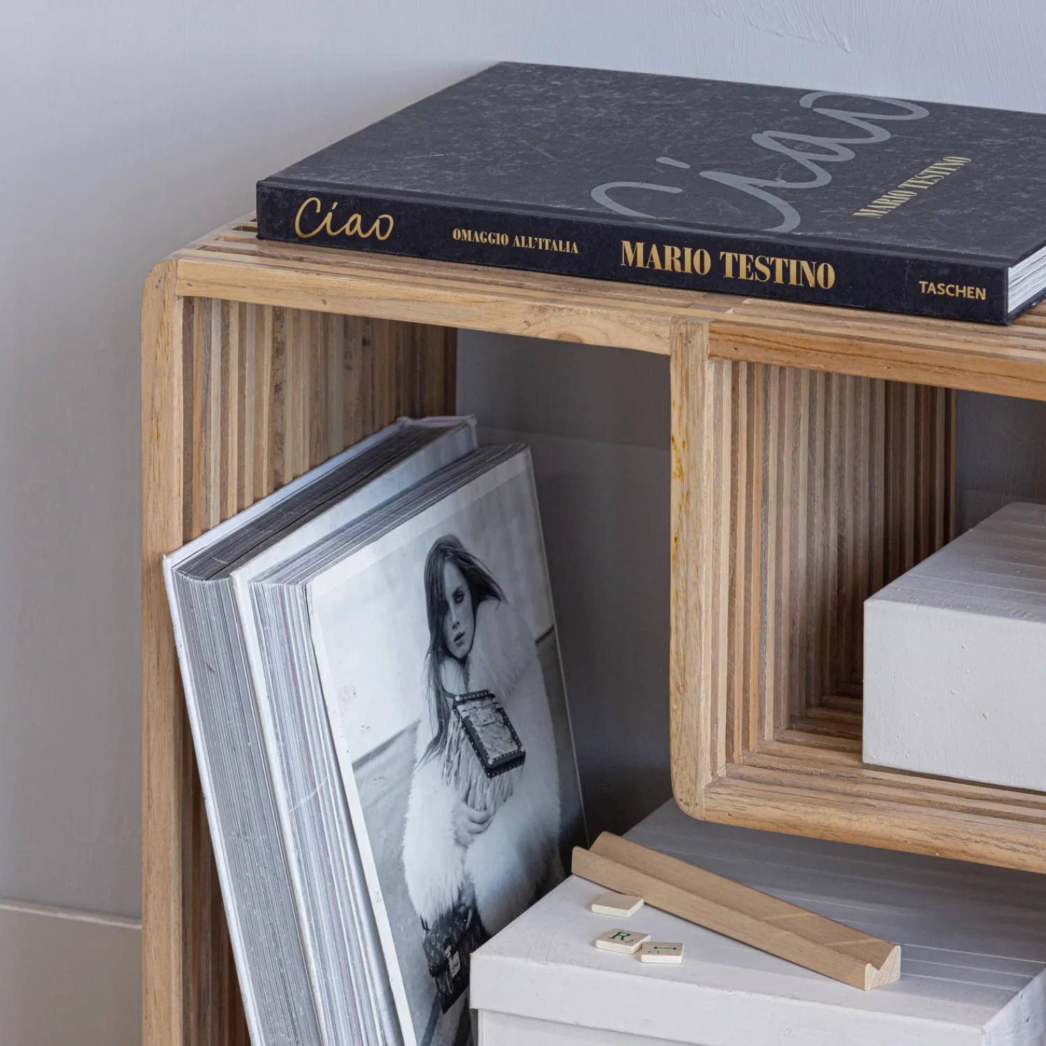 Houten Bijzettafels-WOOOD Jasmijn Bijzettafel Naturel