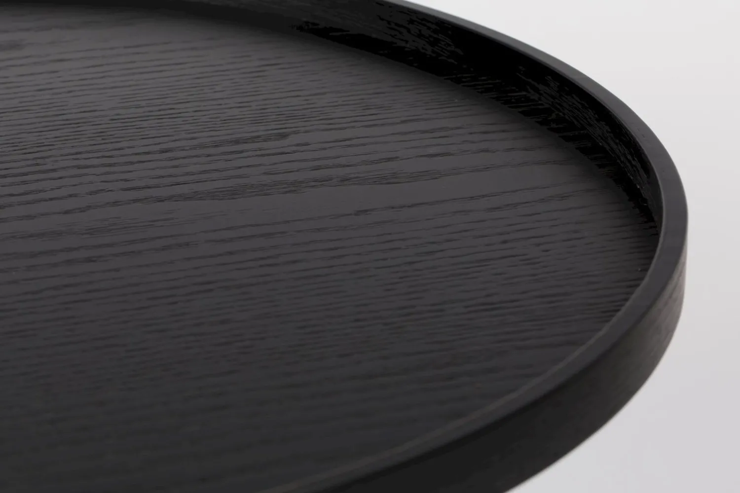 Houten Bijzettafels|Ronde Bijzettafels-Zuiver Jason Bijzettafel Black