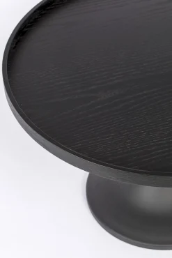 Houten Bijzettafels|Ronde Bijzettafels-Zuiver Jason Bijzettafel Black