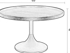 Houten Bijzettafels|Ronde Bijzettafels-Zuiver Jason Bijzettafel Black