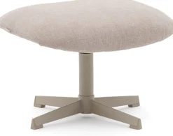 Hockers|Poefs-Kave Home Jaspe Voetenbank Beige