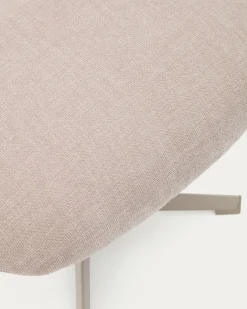 Hockers|Poefs-Kave Home Jaspe Voetenbank Beige