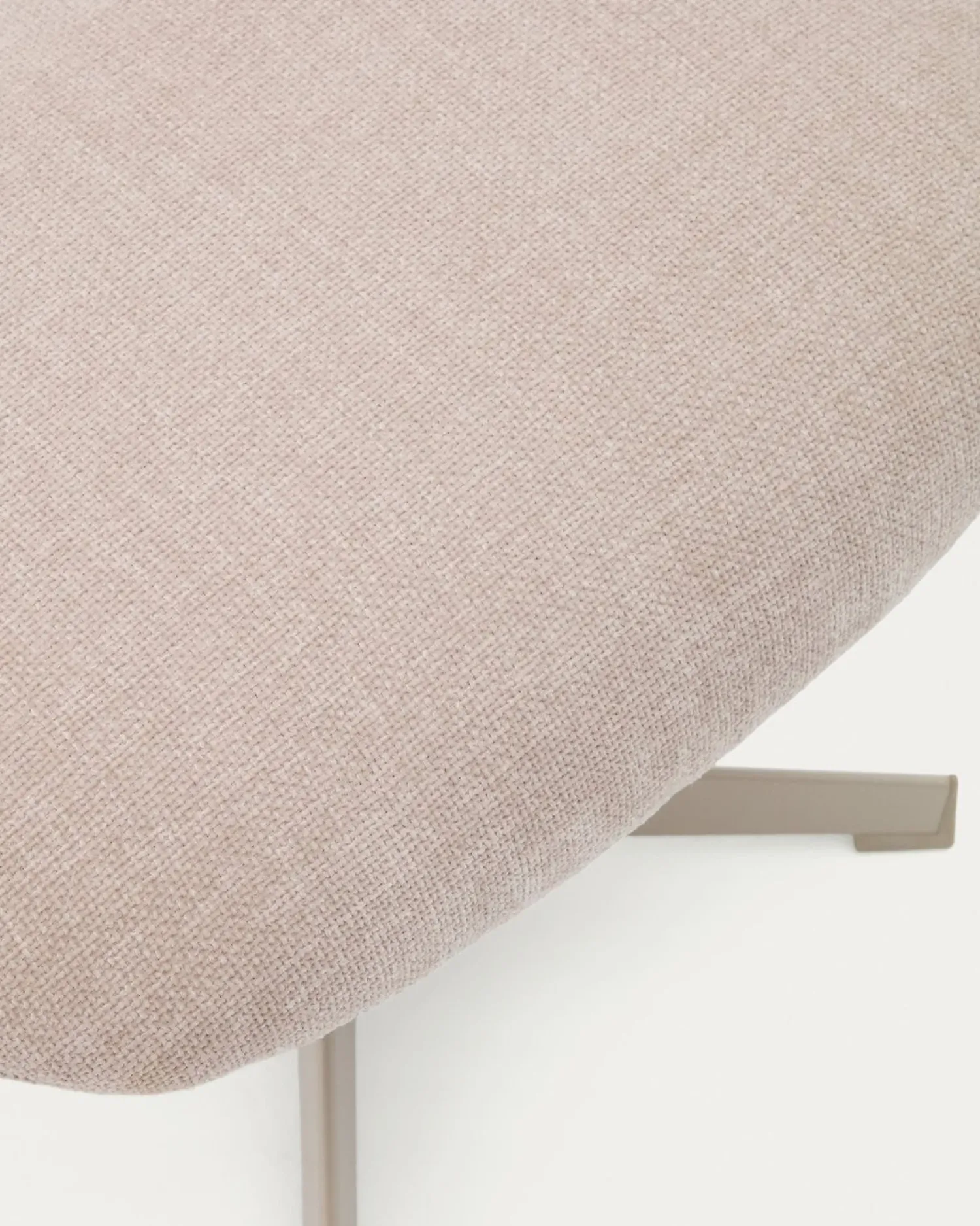 Hockers|Poefs-Kave Home Jaspe Voetenbank Beige