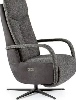 Relaxfauteuils-Feelings Wonen Jasper Medium Relaxfauteuil Lava, Onyx
