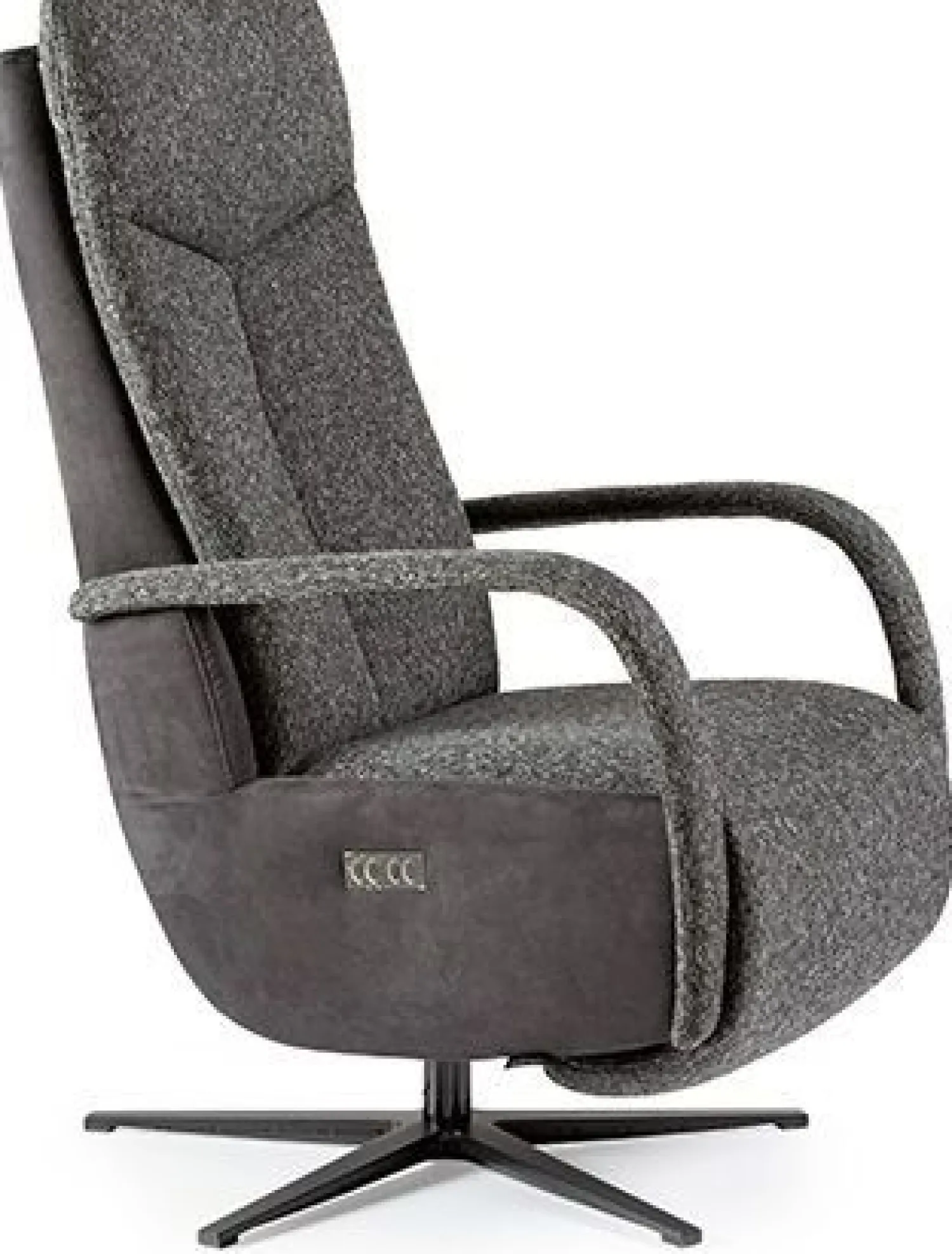 Relaxfauteuils-Feelings Wonen Jasper Medium Relaxfauteuil Lava, Onyx