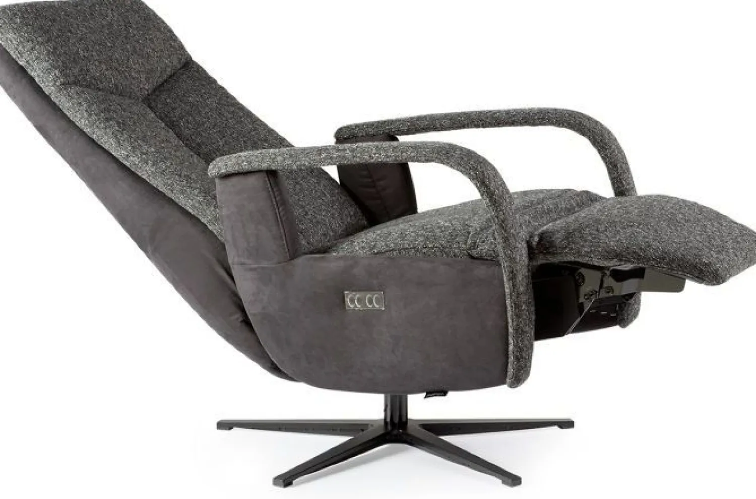 Relaxfauteuils-Feelings Wonen Jasper Medium Relaxfauteuil Lava, Onyx