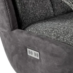 Relaxfauteuils-Feelings Wonen Jasper Medium Relaxfauteuil Lava, Onyx