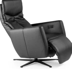 Leren Fauteuils|Relaxfauteuils-Feelings Wonen Jasper Small Relaxfauteuil Nero