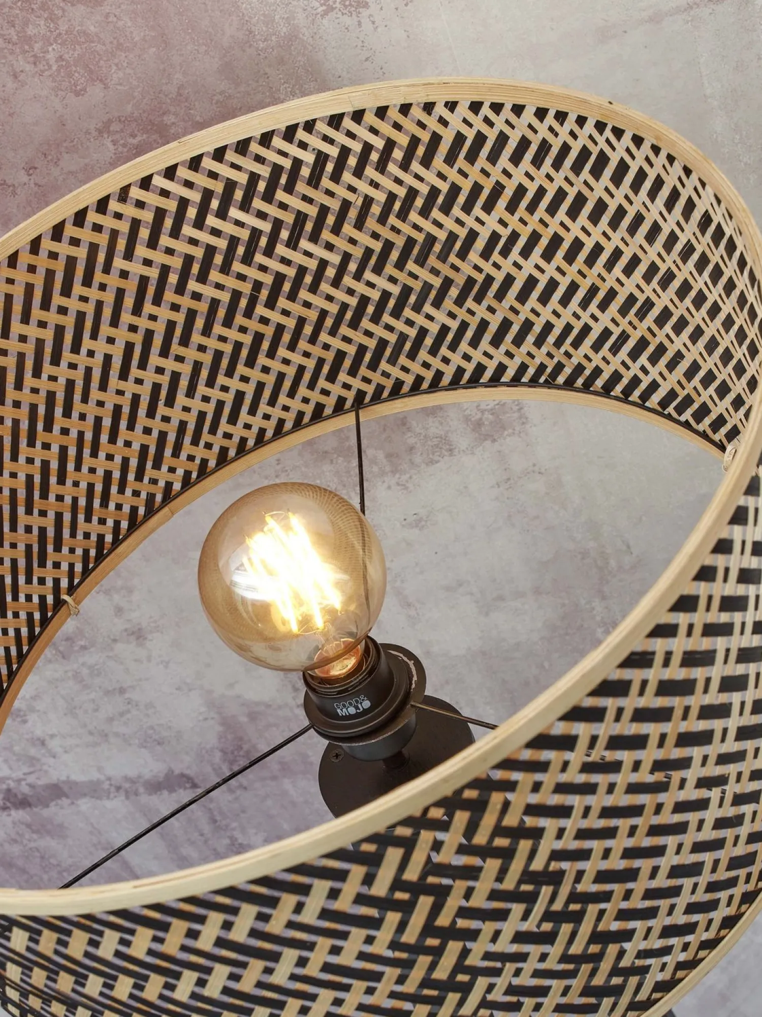 Vloerlampen|Vloerlampen-Good&Mojo Java 3 legs Vloerlamp Natural, Black