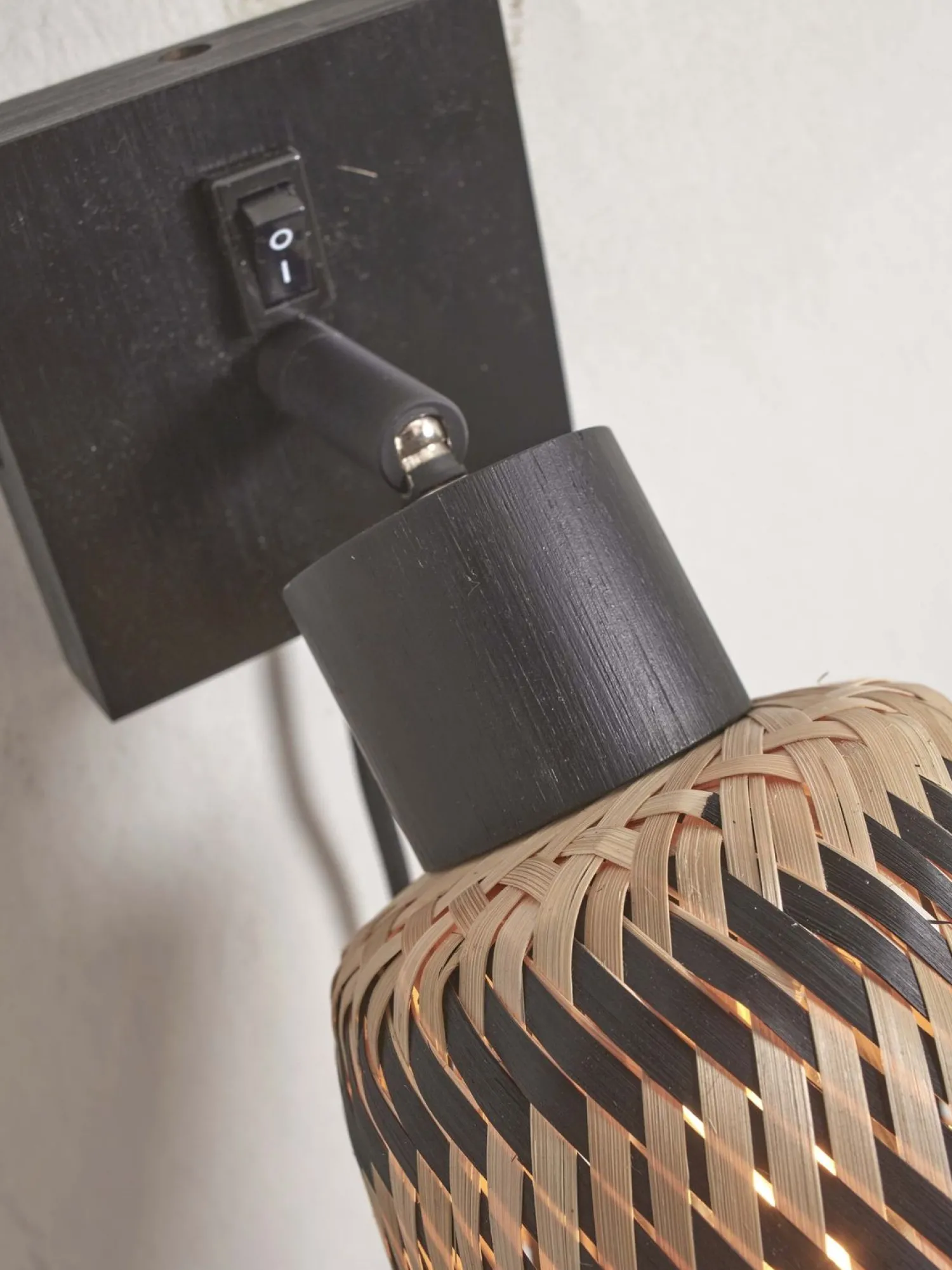 Wandlampen|Wandlampen-Good&Mojo Java L Wandlamp Black, Natural