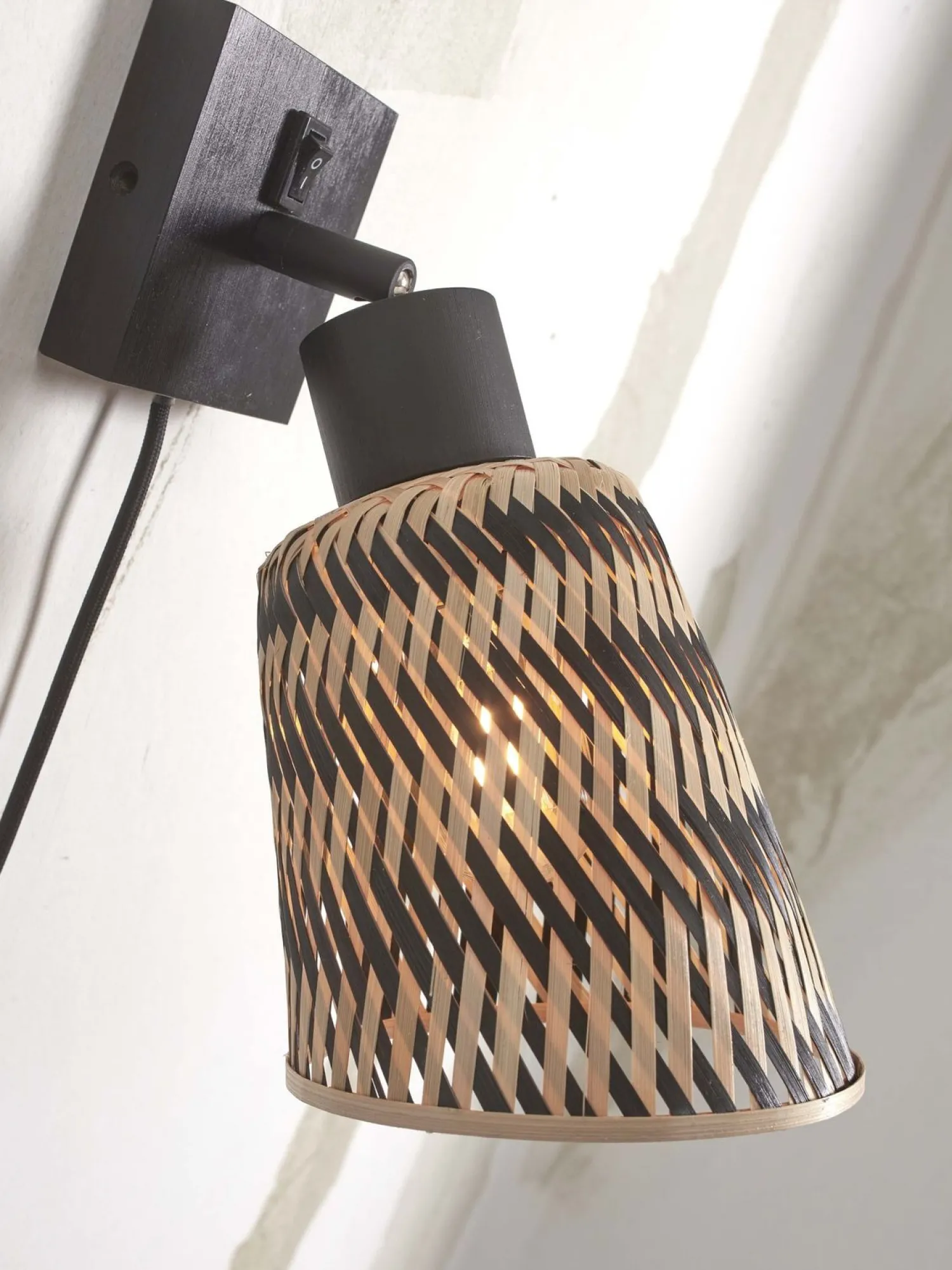 Wandlampen|Wandlampen-Good&Mojo Java L Wandlamp Black, Natural