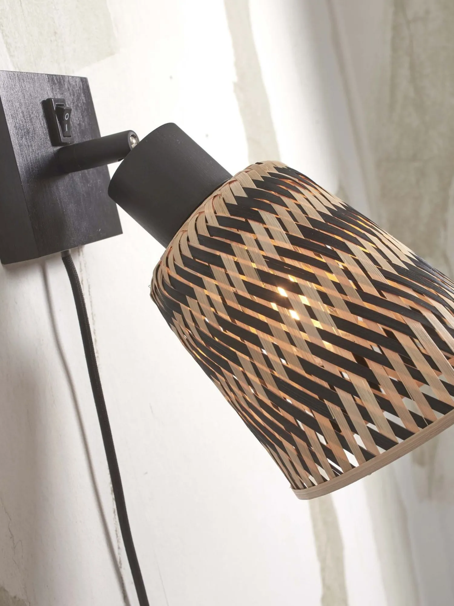 Wandlampen|Wandlampen-Good&Mojo Java L Wandlamp Black, Natural
