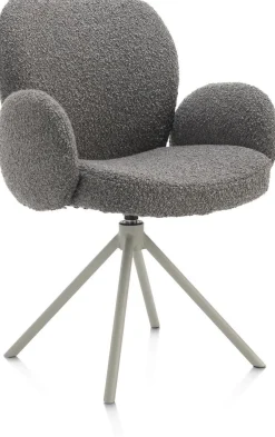 Eetkamerstoelen Met Armleuning-XOOON Jaxon Armstoel Lever, Silk Grey