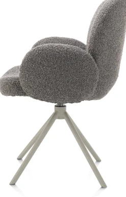 Eetkamerstoelen Met Armleuning-XOOON Jaxon Armstoel Lever, Silk Grey
