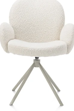 Eetkamerstoelen Met Armleuning-XOOON Jaxon Armstoel Ivoor, Silk Grey
