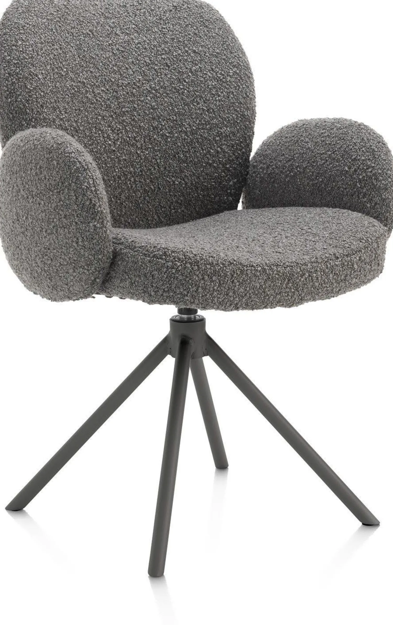 Eetkamerstoelen Met Armleuning-XOOON Jaxon Armstoel Lever, Grafiet