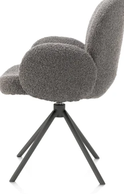 Eetkamerstoelen Met Armleuning-XOOON Jaxon Armstoel Lever, Grafiet