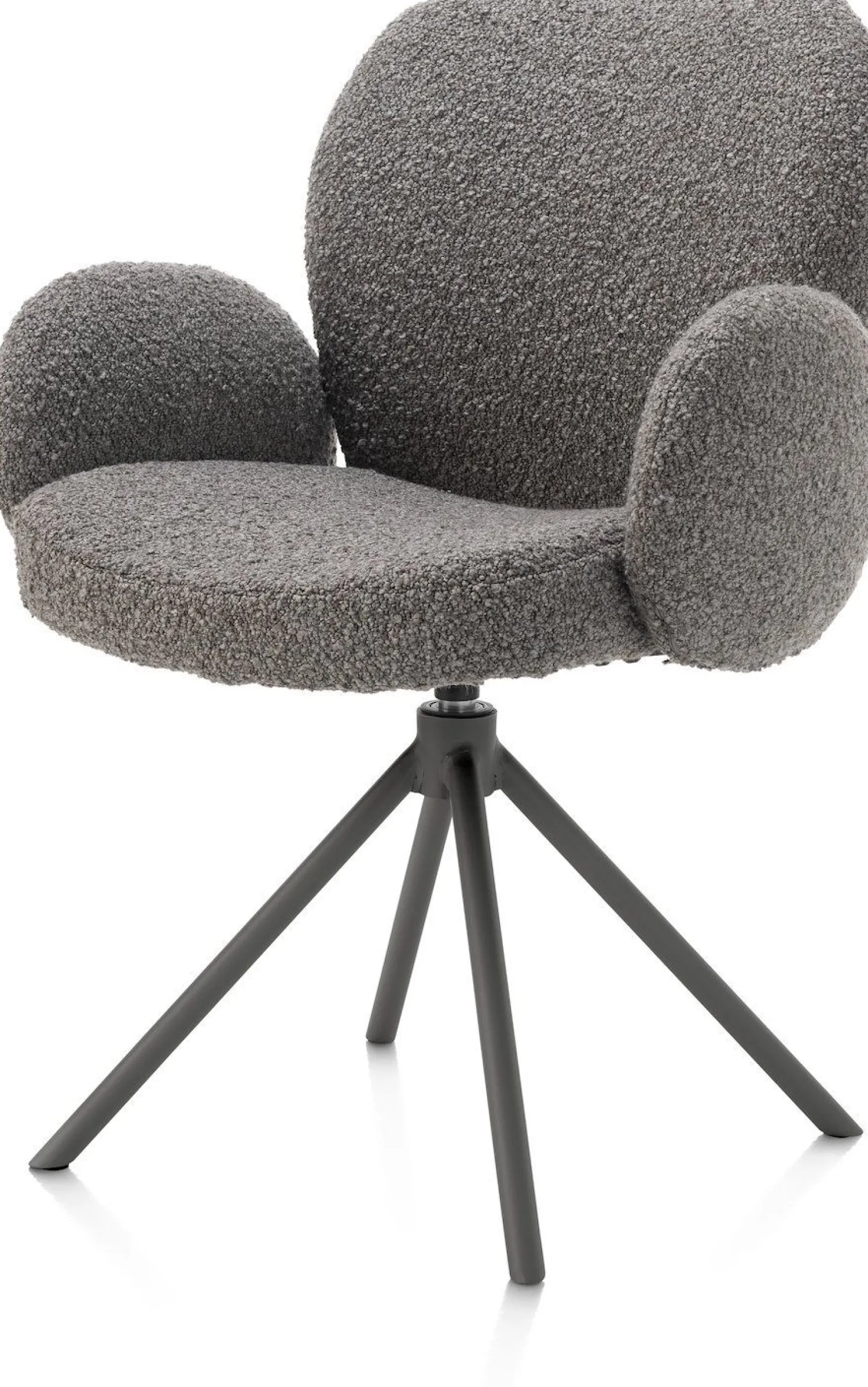 Eetkamerstoelen Met Armleuning-XOOON Jaxon Armstoel Lever, Grafiet