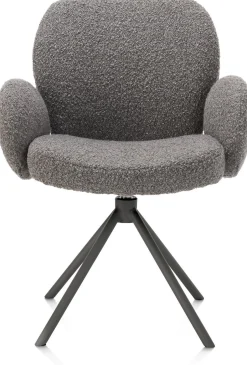 Eetkamerstoelen Met Armleuning-XOOON Jaxon Armstoel Lever, Grafiet