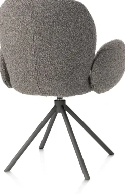 Eetkamerstoelen Met Armleuning-XOOON Jaxon Armstoel Lever, Grafiet
