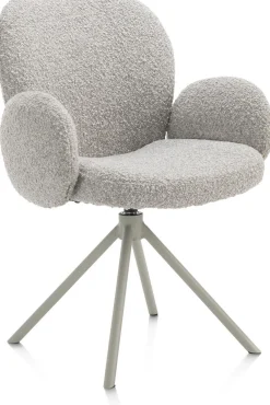 Eetkamerstoelen Met Armleuning-XOOON Jaxon Armstoel Kiezel, Silk Grey