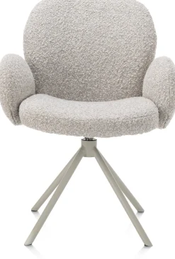 Eetkamerstoelen Met Armleuning-XOOON Jaxon Armstoel Kiezel, Silk Grey