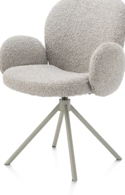 Eetkamerstoelen Met Armleuning-XOOON Jaxon Armstoel Kiezel, Silk Grey