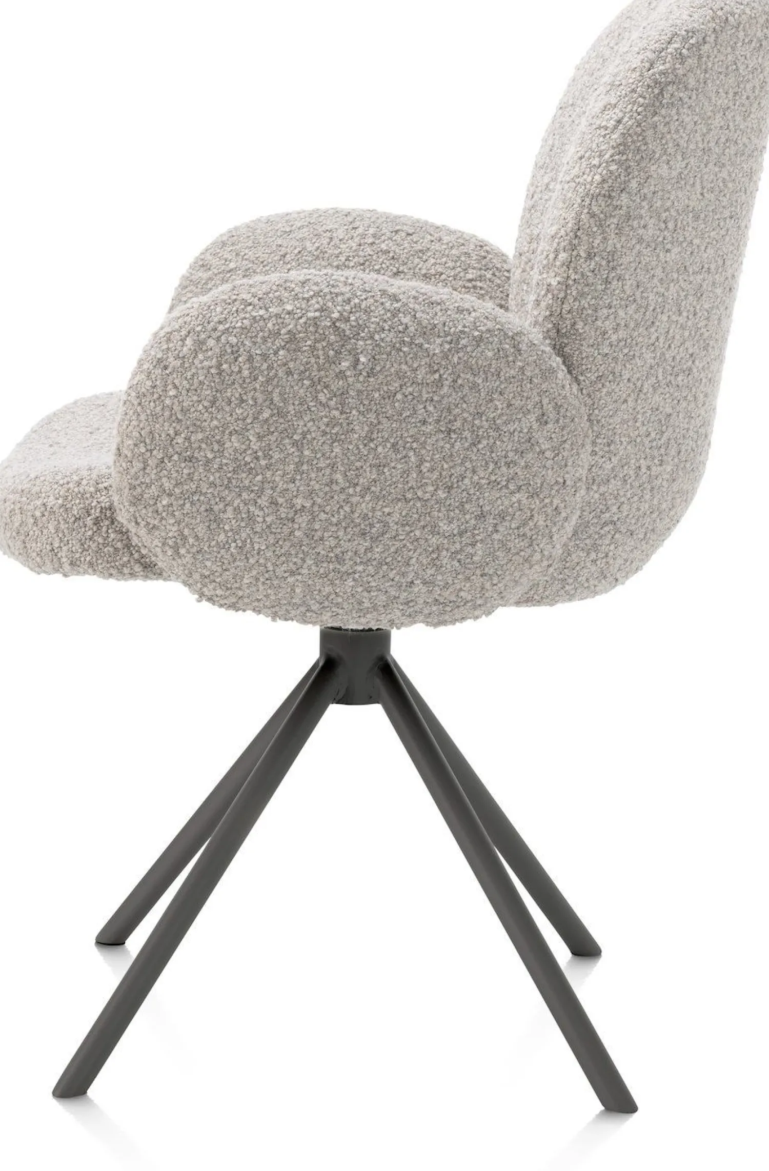 Eetkamerstoelen Met Armleuning-XOOON Jaxon Armstoel Kiezel, Grafiet