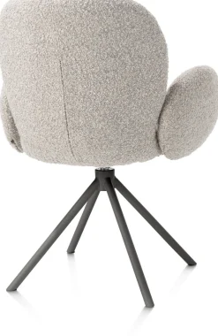 Eetkamerstoelen Met Armleuning-XOOON Jaxon Armstoel Kiezel, Grafiet