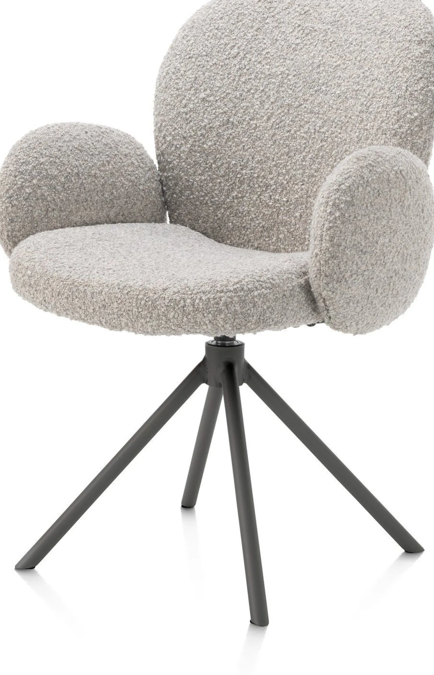 Eetkamerstoelen Met Armleuning-XOOON Jaxon Armstoel Kiezel, Grafiet