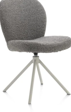 Eetkamerstoelen Zonder Armleuning-XOOON Jaxon Eetkamerstoel Lever, Silk Grey