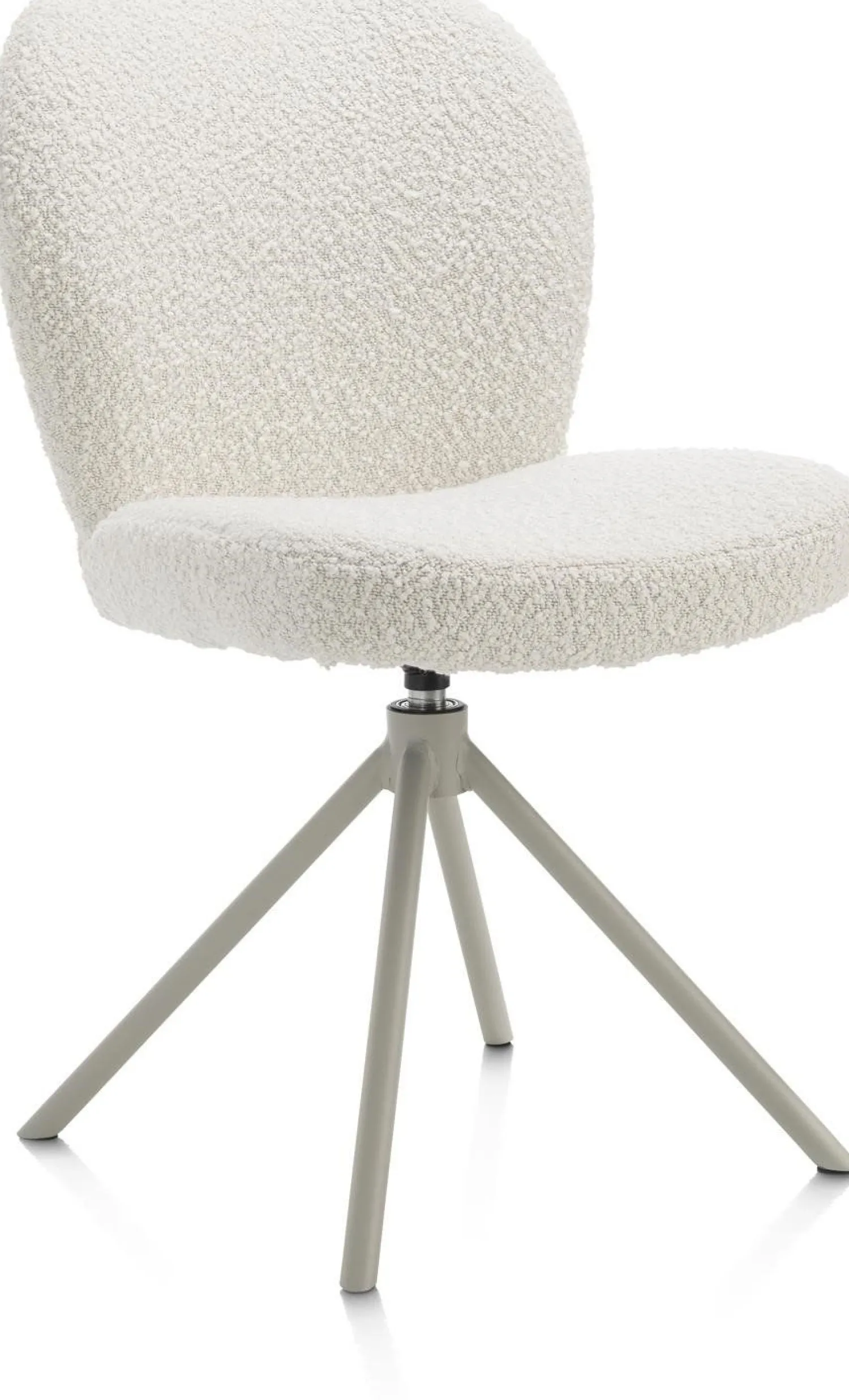 Eetkamerstoelen Zonder Armleuning-XOOON Jaxon Eetkamerstoel Ivoor, Silk Grey