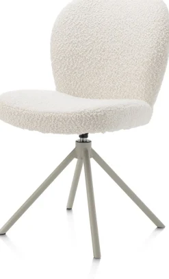 Eetkamerstoelen Zonder Armleuning-XOOON Jaxon Eetkamerstoel Ivoor, Silk Grey