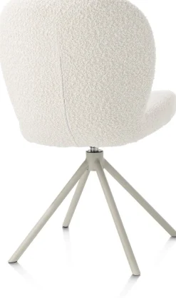 Eetkamerstoelen Zonder Armleuning-XOOON Jaxon Eetkamerstoel Ivoor, Silk Grey